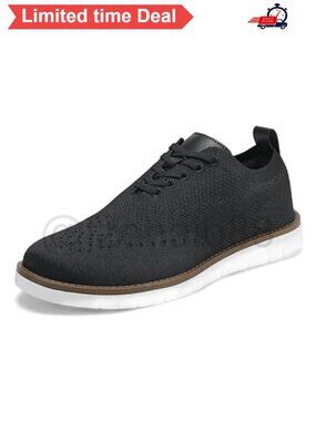 👞 Men's Knit Oxfords Lightweight Lace-Up Casual Dress Shoes